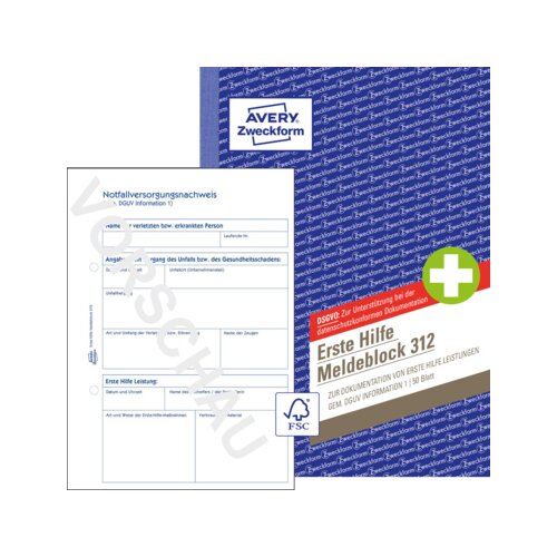 Avery Zweckform Verbandblock 312
