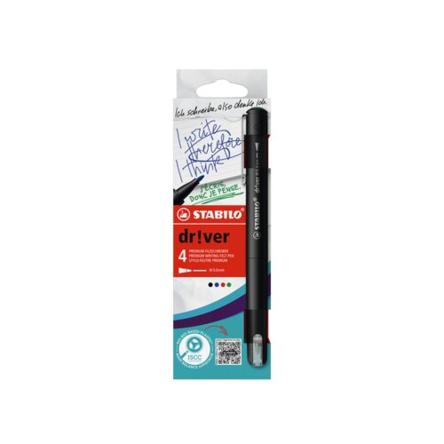 STABILO® Fasermaler dr!ver 4 St./Pack.