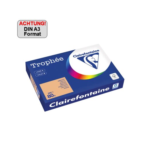 Clairefontaine Kopierpapier Trophée Color DIN A3 80 g/m² 500 Bl./Pack.