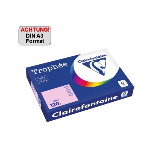 Clairefontaine Kopierpapier Trophée Color DIN A3 120 g/m² 250 Bl./Pack.