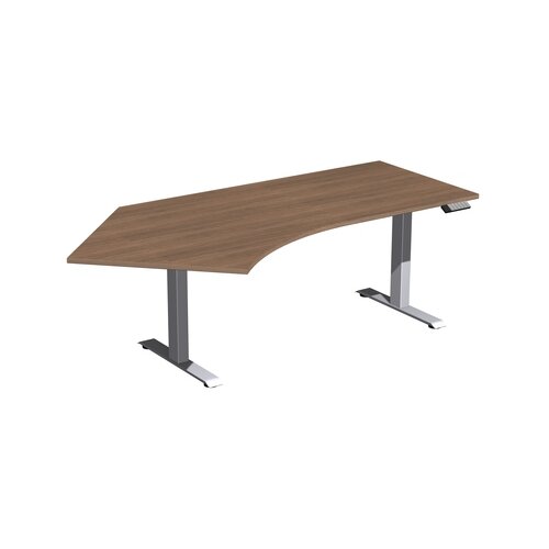 Geramöbel Schreibtisch Elevate Basic nussbaum silber