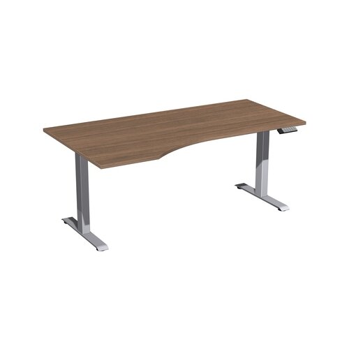 Geramöbel Schreibtisch Elevate Basic nussbaum silber