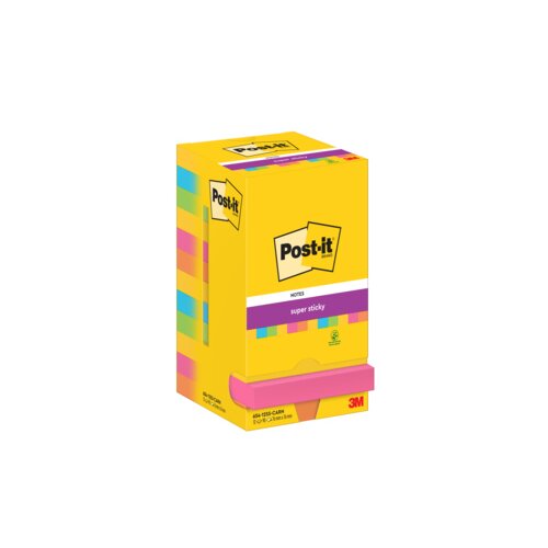 Post-it® Haftnotiz Super Sticky Notes Carnival Collection