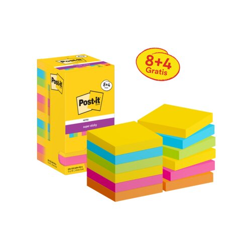 Post-it® Haftnotiz Super Sticky Notes Carnival Collection