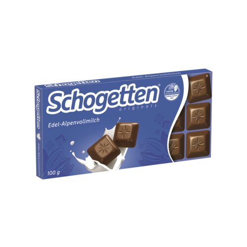 Schogetten Schokolade 100 g/Pack. Edel-Alpenvollmilch