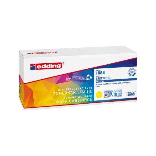 edding Toner Kompatibel mit Brother TN-423Y gelb