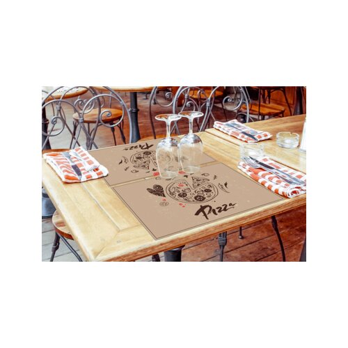 Showdown® Displays Tischset 45 x 32 cm (B x L) Pizza Abstrakt