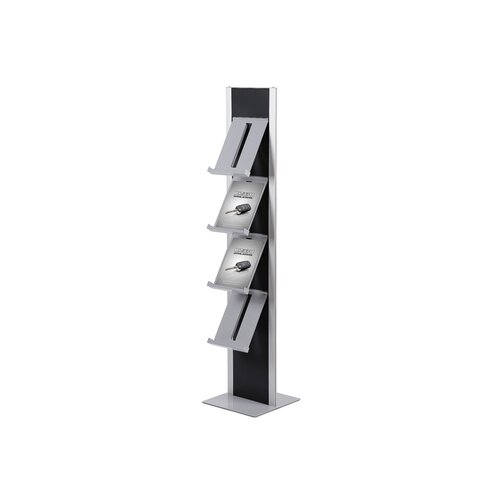 Showdown® Displays Prospektständer Design DIN A4 schwarz/alu