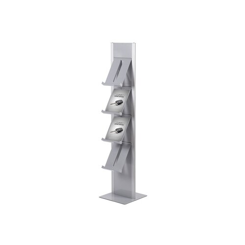 Showdown® Displays Prospektständer Design DIN A4 silber/alu