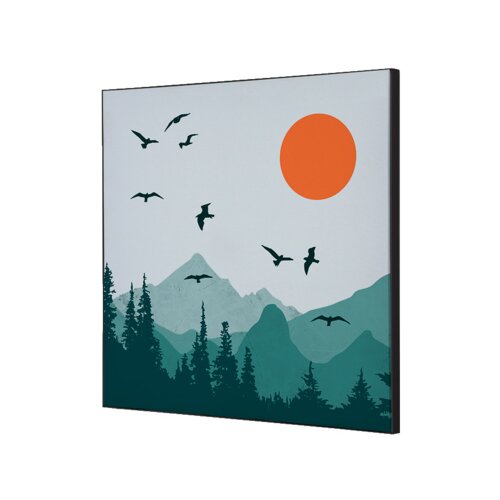 Showdown® Displays Dekobild 40 x 40 cm (B x H) Sonne und Vögel