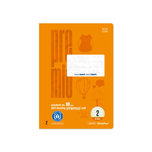 Staufen Schulheft Premio DIN A5 Lineatur 2