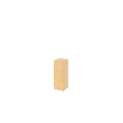 Hammerbacher Schließfachschrank 400 x 1.100 x 420 mm (B x H x T) 3 Fächer ahorn