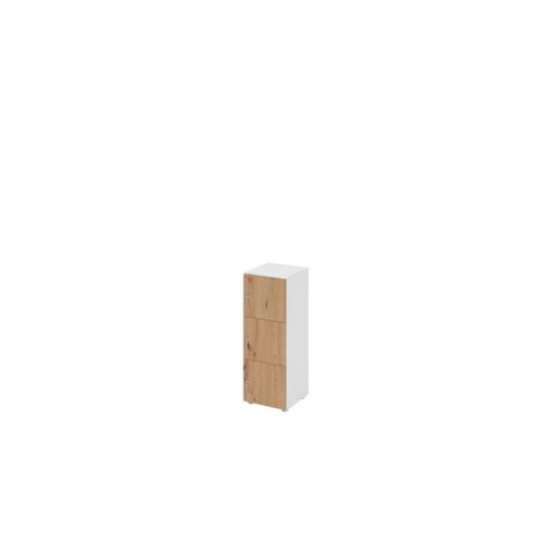Hammerbacher Schließfachschrank 400 x 1.100 x 420 mm (B x H x T) 3 Fächer eiche