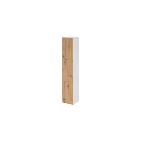 Hammerbacher Schließfachschrank 400 x 2.156 x 420 mm (B x H x T) 3 Fächer eiche