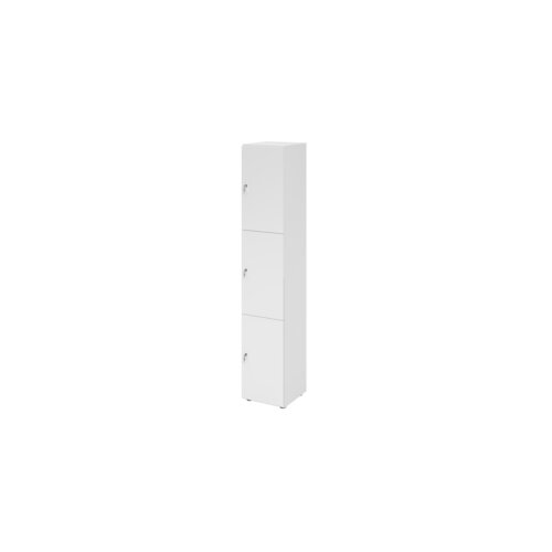 Hammerbacher Schließfachschrank 400 x 2.156 x 420 mm (B x H x T) 3 Fächer weiß