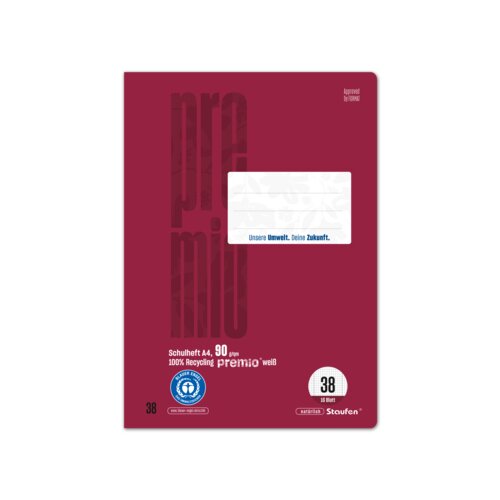 Staufen Schulheft Premio Lineatur 38 16 Bl.
