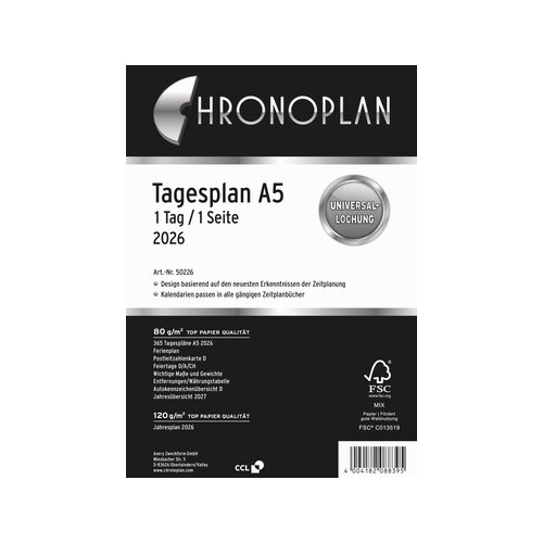 Chronoplan Einlage Kalender DIN A5 2026