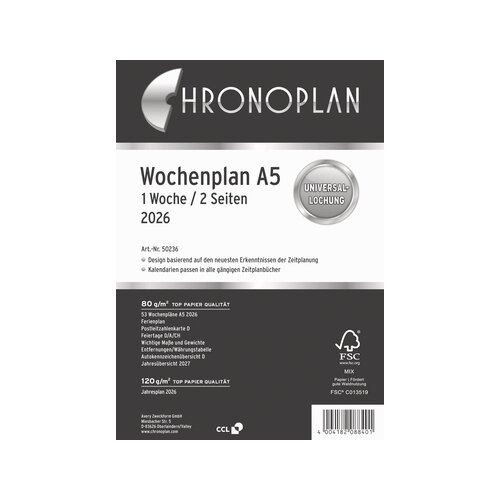 Chronoplan Einlage Kalender 2026
