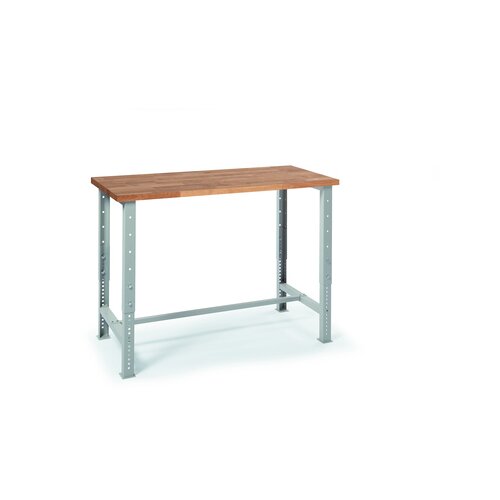 Werkbank DS PROFI SYSTEM 1.500 x 710-1.060 x 700 mm (B x H x T) 40 mm Buche, massiv