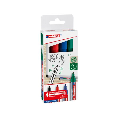 edding Whiteboardmarker 360 4 St./Pack.