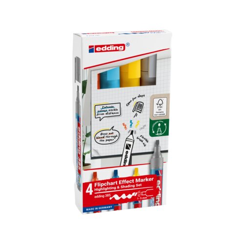edding Flipchartmarker 385 effect 4 St./Pack.