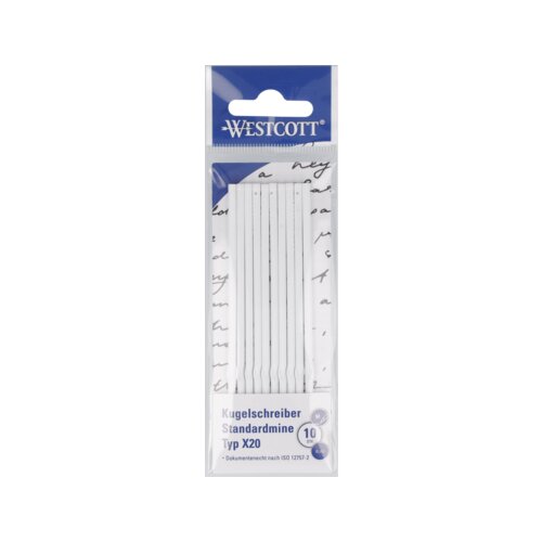 Westcott Kugelschreibermine X20 10 St./Pack. 0,5 mm