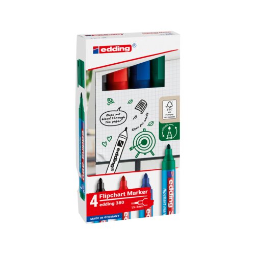 edding Flipchartmarker 380 4 St./Pack.