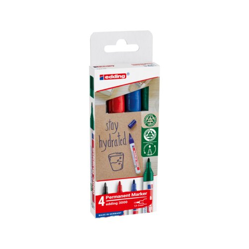 edding Permanentmarker 3000 4 St./Pack.