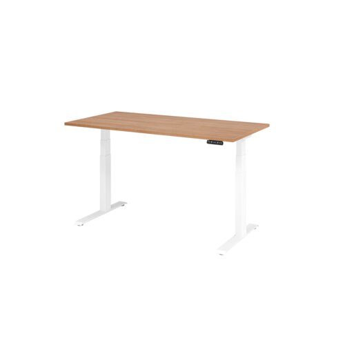 Hammerbacher Schreibtisch Basic 1.600 x 640 x 1.290 x 800 mm (B x H x T) nussbaum