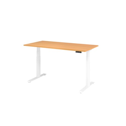 Hammerbacher Schreibtisch Basic 1.600 x 640 x 1.290 x 800 mm (B x H x T) buche