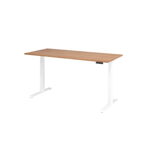 Hammerbacher Schreibtisch Basic 1.800 x 640 x 1.290 x 800 mm (B x H x T) nussbaum
