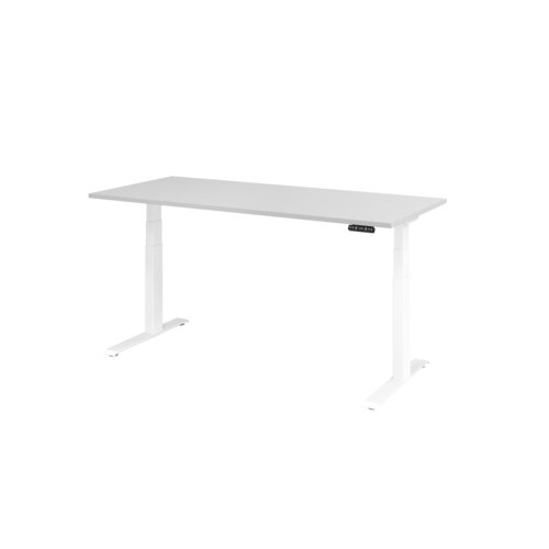 Hammerbacher Schreibtisch Basic 1.800 x 640 x 1.290 x 800 mm (B x H x T) grau