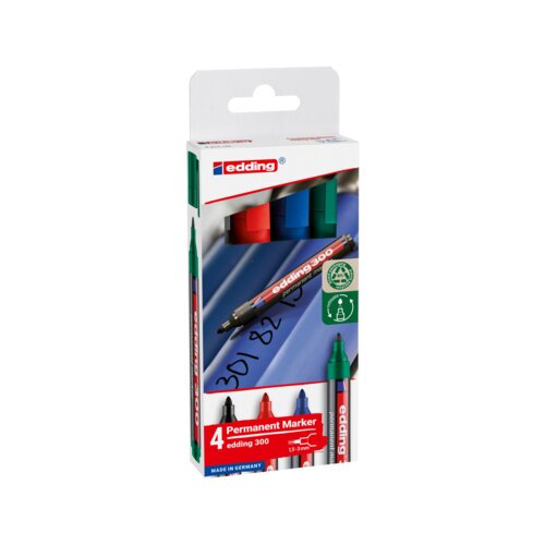 edding Permanentmarker 300 4 St./Pack.