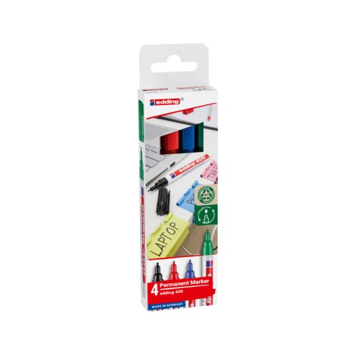 edding Permanentmarker 400 4 St./Pack.