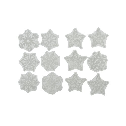 DECORIS Fensterbild Sterne, Schneeflocken 2 St./Pack.