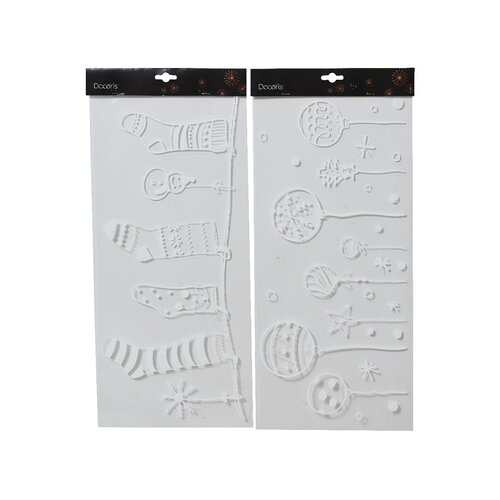 DECORIS Fensterbild Kugeln, Socken 2 St./Pack.