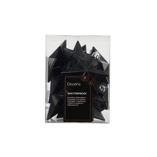 DECORIS Christbaumschmuck Stern Mix 12 St./Pack.