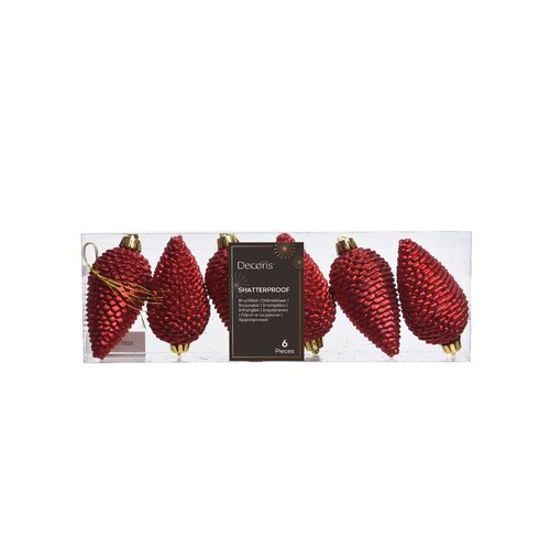 DECORIS Christbaumschmuck Zapfen Mix 4,5 x 8 cm (Ø x H)