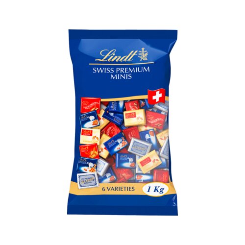 Lindt Schokolade Schokonaps Swiss Premium Minis 1.000 g/Pack.