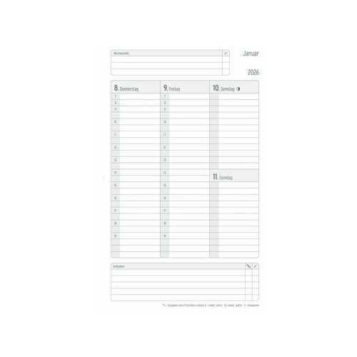 Chronoplan Buchkalender White Edition 2026
