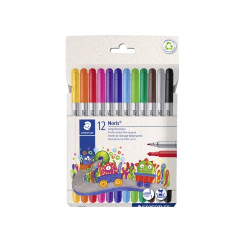 STAEDTLER® Doppelfasermaler Noris® 12 St./Pack.