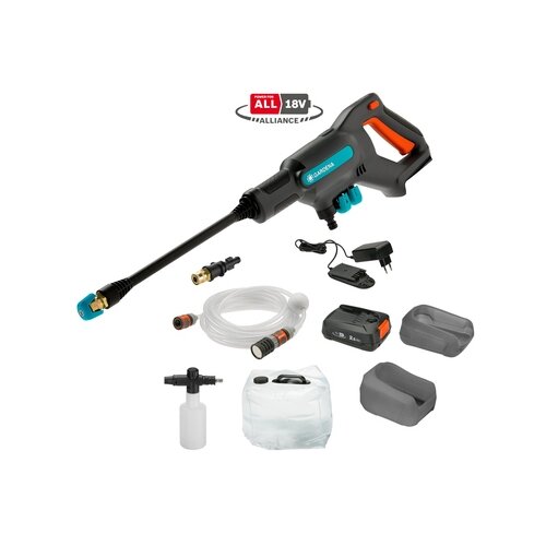 GARDENA Mitteldruckreiniger AquaClean 24/18V P4A Premium Set mit Akkupack