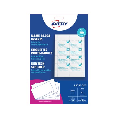 Avery Zweckform Einsteckschild 90 x 54 mm (B x H)