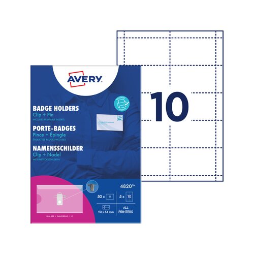 Avery Zweckform Namensschild 90 x 54 mm (B x H)