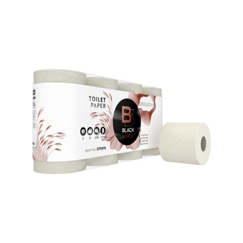 BlackSatino Toilettenpapier GreenGrow 3-lagig 8 Rl./Pack.