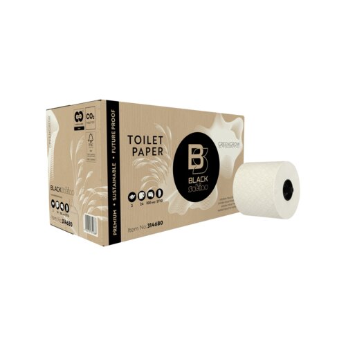 BlackSatino Toilettenpapier GreenGrow 2-lagig 24 Rl./Pack.