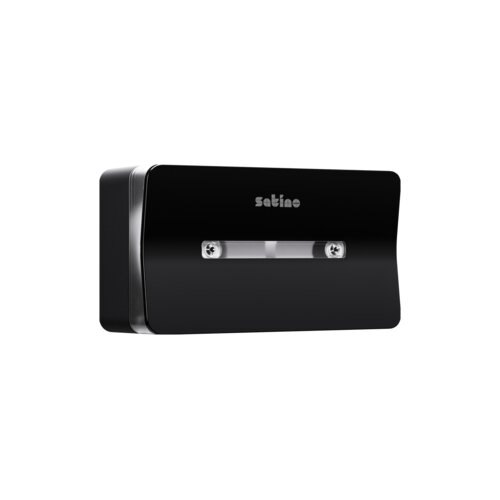 Satino by WEPA Toilettenpapierspender Jumbo Doppel Centerfeed schwarz