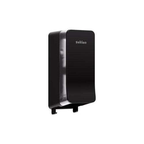 Satino by WEPA Toilettenpapierspender Doppel System schwarz