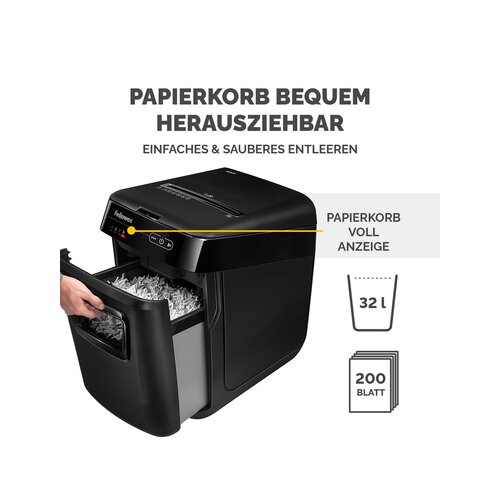 Fellowes® Aktenvernichter AutoMax™ 200C