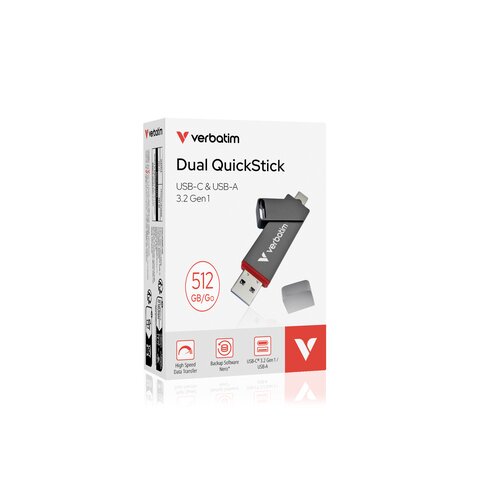 Verbatim USB-Stick Dual QuickStick USB 3.2 Gen 1 512 Gbyte